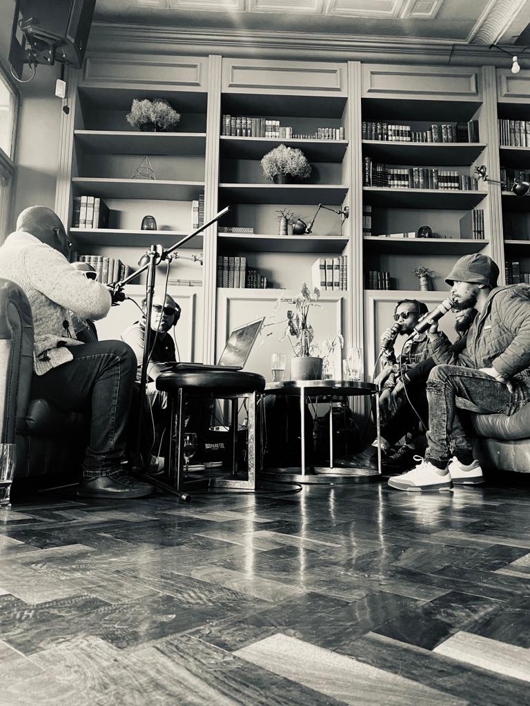 A Deepsoulja radio guest photographed during a recording session.